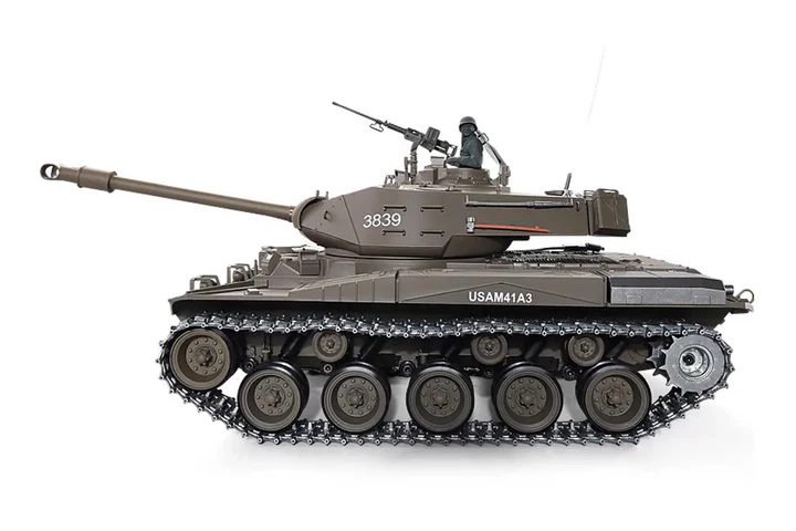 Танк на радиоуправлении с пневмопушкой и инфракрасным боем модель 1:16 Heng Long Bulldog M41A3 (Upgrade) 30154 - Фото 3 Танк на радиоуправлении с пневмопушкой и инфракрасным боем модель 1:16 Heng Long Bulldog M41A3 (Upgrade) 30154 - изображение 3