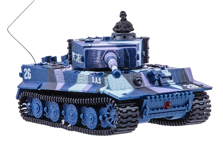 Танк микро р/у 1:72 Tiger со звуком хаки синий (DD-GWT2117-3) - изображение 2