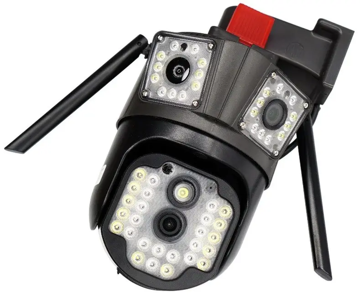 IP камера видеонаблюдения RIAS V35 (v380 APP) Wi-Fi 2 объектива 3MP+3MP с автоматическим отслеживанием Black (3_07871) - Фото 4 IP камера видеонаблюдения RIAS V35 (v380 APP) Wi-Fi 2 объектива 3MP+3MP с автоматическим отслеживанием Black (3_07871) - изображение 4