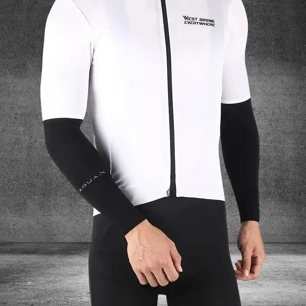 Велосипедні нарукавники Ice Silk з УФ-захистом, літні, чорні - Фото 3 Велосипедні нарукавники Ice Silk з УФ-захистом, літні, чорні - зображення 3