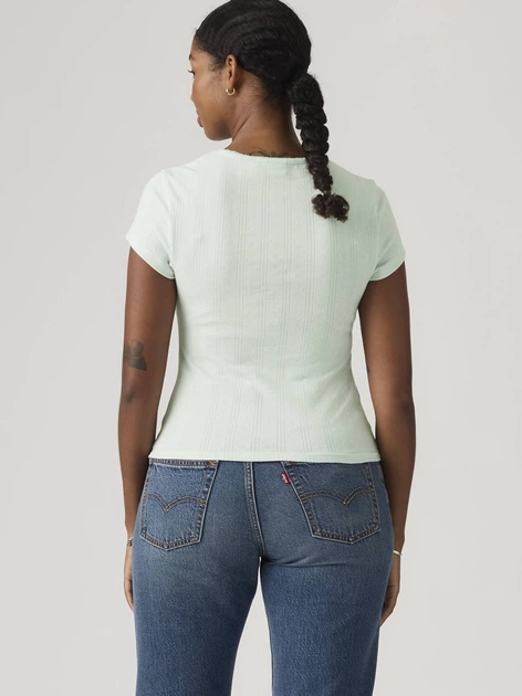 Футболка бавовняна жіноча Levi`s Dry Goods Tee 005IM-0006 M М'ятна (5401187817095) - зображення 2