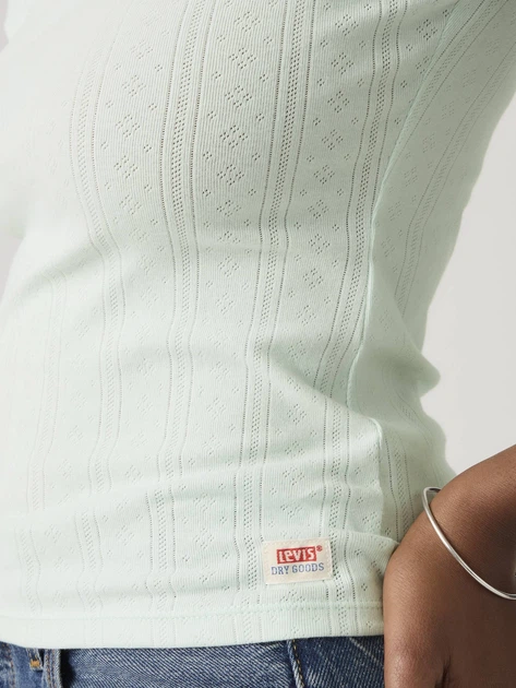Футболка бавовняна жіноча Levi`s Dry Goods Tee 005IM-0006 M М'ятна (5401187817095) - зображення 4