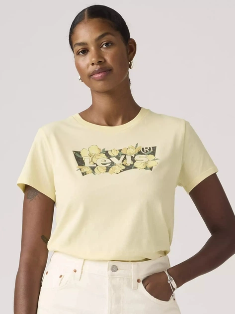 Футболка бавовняна жіноча Levi`s The Perfect Tee 17369-3398 S Світло-жовта (5401030741133) - зображення 3