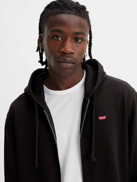Bluza męska rozpinana streetwear z kapturem Levi's The Original Hm Zip Up 34584-0016 S Czarna (5401043953974) - obraz 3