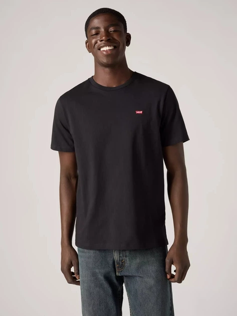 Футболка бавовняна довга чоловіча Levi`s Ss Original Hm Tee 56605-0009 M Чорна (5400570244005) - зображення 3