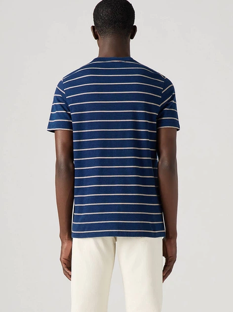 Футболка бавовняна довга чоловіча Levi`s Ss Original Hm Tee 56605-0257 S Синя (5401157979907) - зображення 2