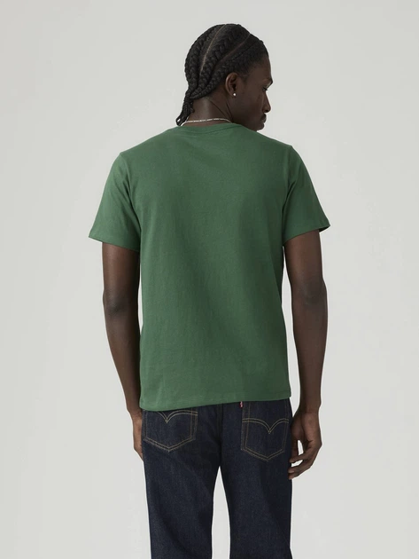 Футболка бавовняна довга чоловіча Levi`s Ss Original Hm Tee 56605-0292 S Зелена (5401187368252) - зображення 2