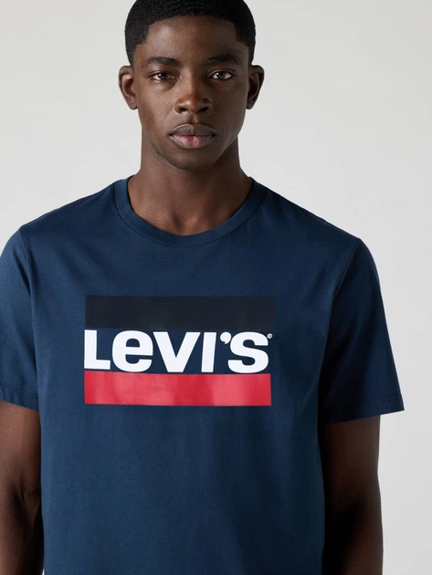 Футболка бавовняна довга чоловіча Levi`s Sportswear Logo Graphic 39636-0003 M Темно-синя (5400537534385) - зображення 4