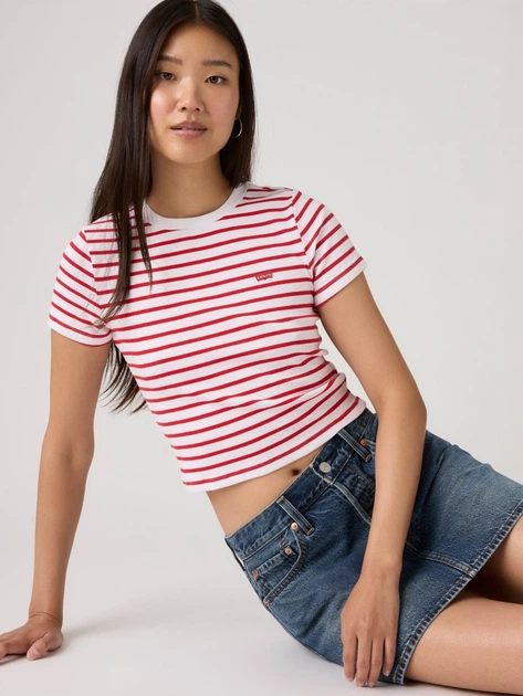 Футболка бавовняна жіноча Levi`s Essential Sporty Tee A7419-0045 L Біла (5401187780313) - зображення 4