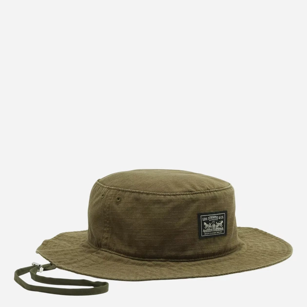 Панама чоловіча бавовняна Levi`s Summer Drawstring Bucket Hat 005CP-0000 Хакі (5401187678528) - зображення 4