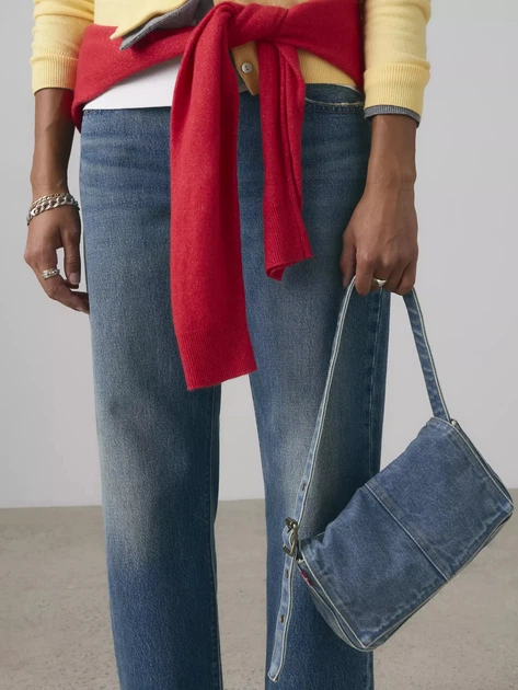 Torebka bagietka damska Levi`s Brannan Shoulder Bag 004CG-0001 Błękitna (5401030678064/7626725919712) - obraz 2