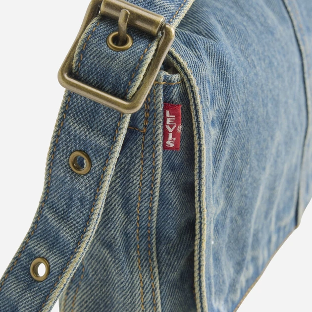 Torebka bagietka damska Levi`s Brannan Shoulder Bag 004CG-0001 Błękitna (5401030678064/7626725919712) - obraz 4