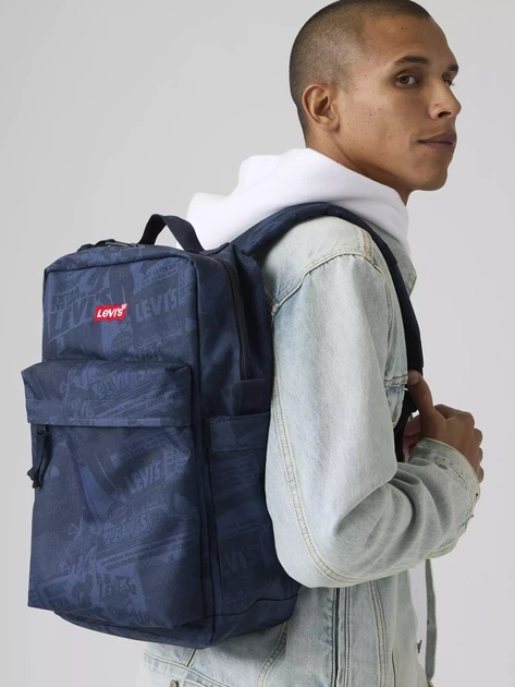 Рюкзак чоловічий тканинний вміщує формат А4 Levi`s Lpack Standard Issue D5463-0020 Синій (5401187678146) - зображення 2