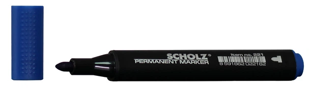 Маркер перманентний SCHOLZ синій 1 - 3 мм. круглий 221 (01160106) - Фото 1 Маркер перманентний SCHOLZ синій 1 - 3 мм. круглий 221 (01160106) - изображение 1