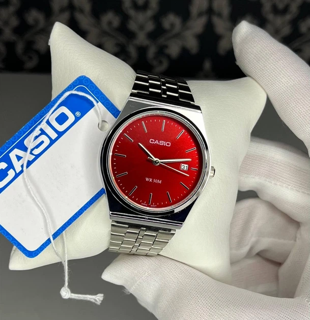 Наручные часы Casio MTP-B145 серый красный - изображение 4