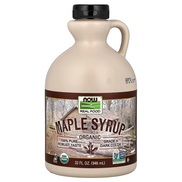 Органічний кленовий сироп Now Foods, Organic Maple Syrup, темного кольору, клас A, 946 мл - Фото 1 Органічний кленовий сироп Now Foods, Organic Maple Syrup, темного кольору, клас A, 946 мл - зображення 1