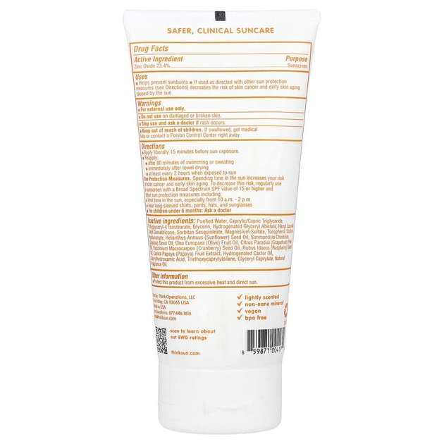 Детский солнцезащитный крем Think, Thinkbaby, водостойкий, SPF 50+, 177 мл - изображение 2