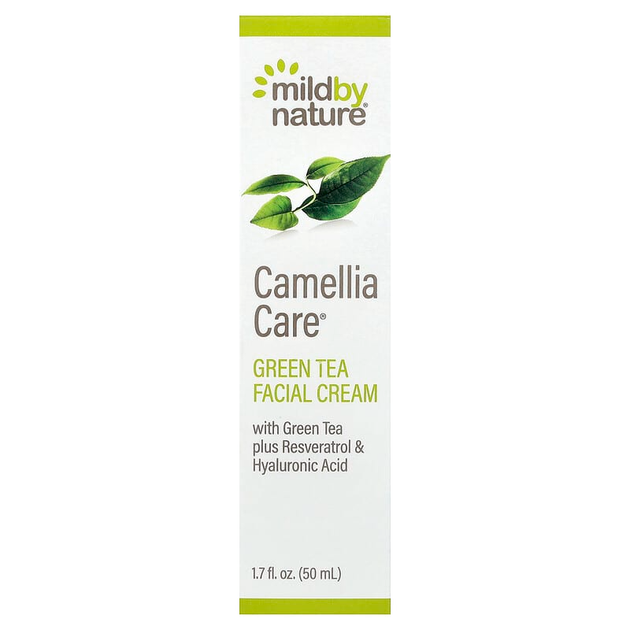 Крем для обличчя Mild By Nature, Camellia Care "Green Tea Facial Cream" з ЕГКГ із зеленого чаю (50 мл) - зображення 2