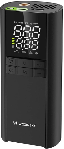 Samochodowy przenośny kompresor Wozinsky WPEP-8000 150 PSI Power Bank 8000 mAh Black (5907769384226) - obraz 4