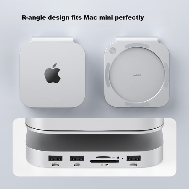 Док-станция Hagibis Mac Mini M4 Hub with M.2 SSD Enclosure - Фото 7 Док-станция Hagibis Mac Mini M4 Hub with M.2 SSD Enclosure - изображение 7