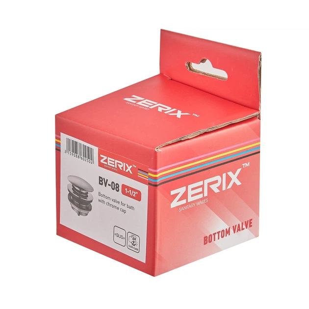 Донний клапан для ванни Zerix BV-08 1 1/2'' автоматичний СLICK-СLACK (Колір хром) (ZX6025) ( 14067 ) - зображення 8