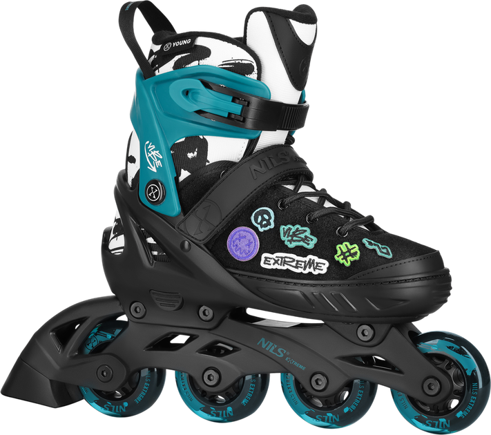 Ролики Nils Extreme Vibe NA2053A XS 29-32 Бірюзові (5908261686603) - зображення 2