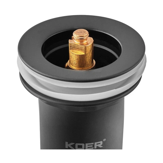 Донный клапан для раковины Koer PW-07-05 1 1/4'' с переливом автоматический СLICK-СLACK (Цвет черный) (KR5785) - Фото 10 Донный клапан для раковины Koer PW-07-05 1 1/4'' с переливом автоматический СLICK-СLACK (Цвет черный) (KR5785) - изображение 10