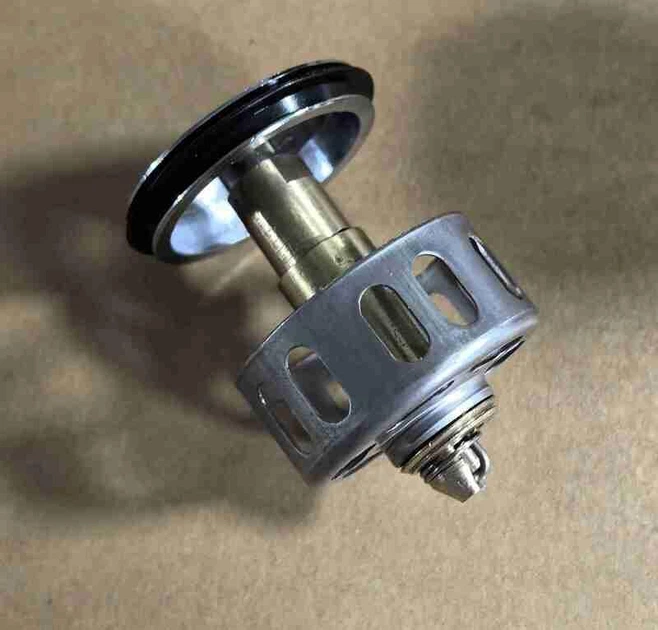 Донный клапан для раковины Zerix BV-06 1 1/4'' без перелива автоматический СLICK-СLACK (Цвет хром - изображение 3
