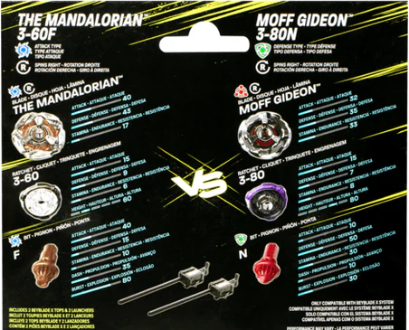 Zestaw Hasbro Beyblade X Star Wars - The Mandalorian vs Moff Gideon F9589 (5010996257130) - obraz 4