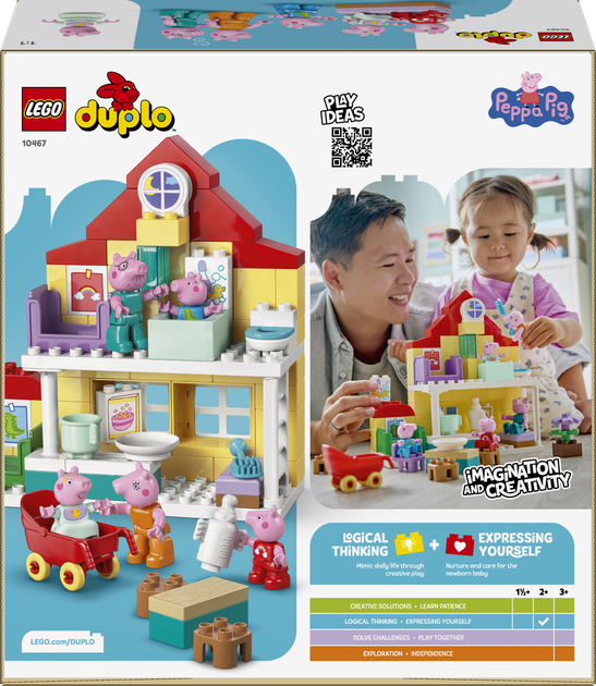 Zestaw klocków LEGO DUPLO Peppa Pig Dom rodzinny 84 elementy (10467) - obraz 9