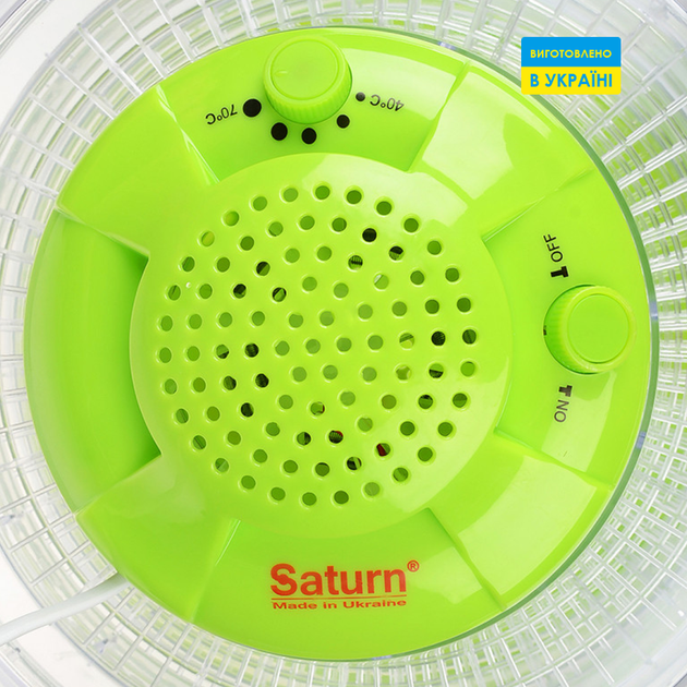 Сушилка для овощей и фруктов SATURN ST-FP0112 салатовый с прозрачным - изображение 5
