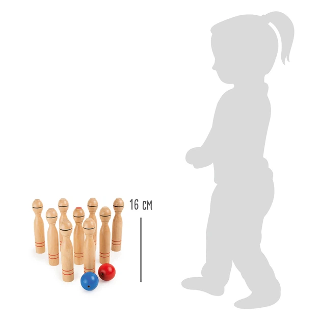 Набір для боулінгу Small Foot з дерева 11 елементів 5410635 (4020972010520) - зображення 3