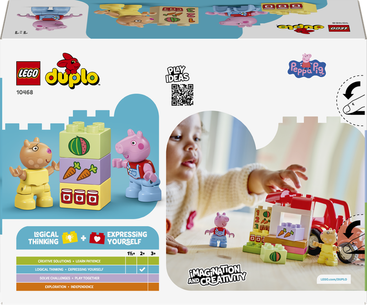 Zestaw klocków LEGO DUPLO Peppa Pig Ciągnik i rynek 18 elementów (10468) - obraz 9