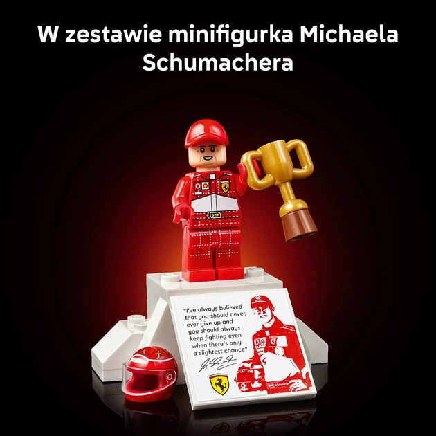 Zestaw klocków LEGO Icons Ferrari F2004 i Michael Schumacher 735 elementów (11375) - obraz 6