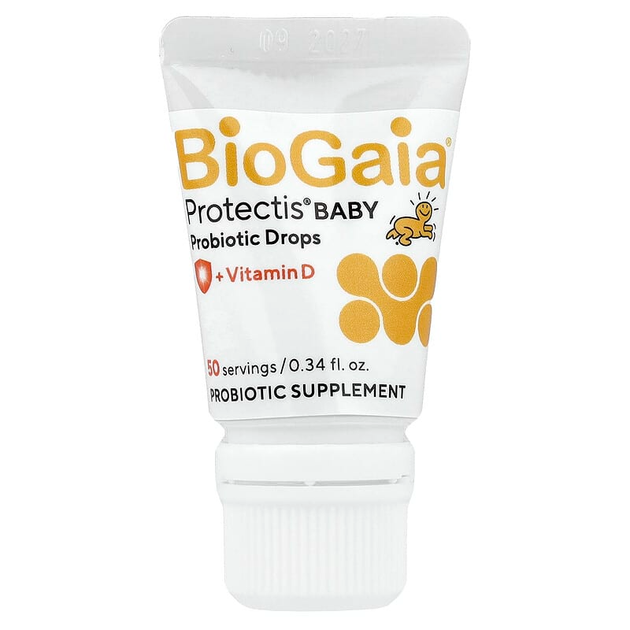 Пробиотик с витамином D3 для детей BioGaia, ProTectis Baby "For Colic & Digestive Comfort" детские капли от коликов для младенцев от 1 месяца, 100 млн КОЕ / 400 МЕ (10 мл / 0,34 жидк. унции) - изображение 3
