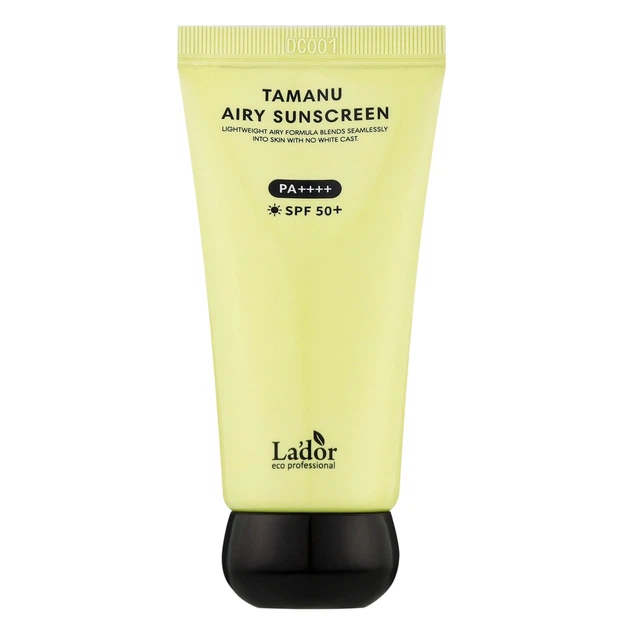 Легкий сонцезахисний крем з олією таману La'dor Tamanu Airy Sunscreen SPF 50+ PA++++ 50ml - изображение 2