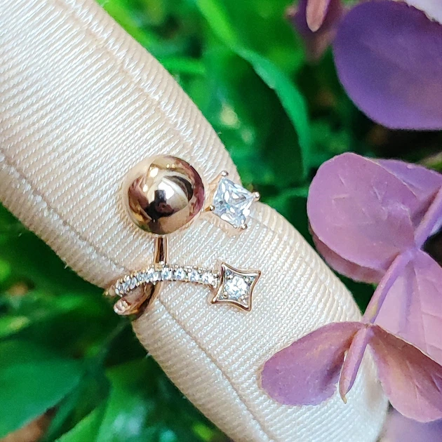 Кільце Xuping Jewelry розмір:16-17 медичне золото позолота 18К 8489 - Фото 2 Кільце Xuping Jewelry розмір:16-17 медичне золото позолота 18К 8489 - зображення 2