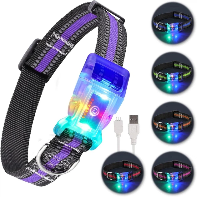 Світящийся нашийник для собак LED (USB), Водонепроникний IP68, Multi-Colour, S - Фото 6 Світящийся нашийник для собак LED (USB), Водонепроникний IP68, Multi-Colour, S - зображення 6