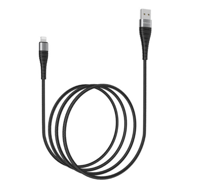 Кабель USB Borofone BX32, USB to Lightning, 1m, чорний - зображення 4