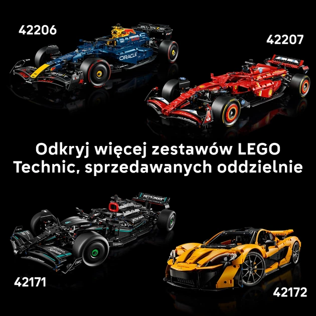 Zestaw klocków LEGO Technic Bolid McLaren MCL39 F1 1675 elementów (42228) - obraz 8