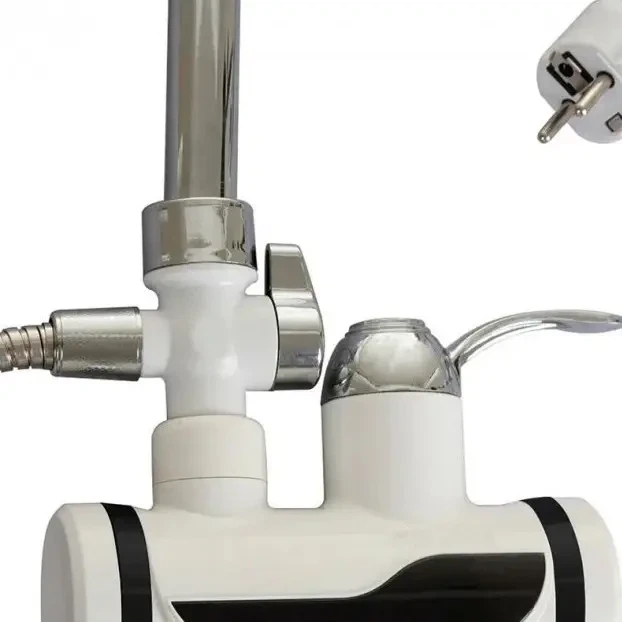 Міні-бойлер + душ Water Heater MP 5208, проточний електричний водонагрівач 3000 Вт з LCD-дисплеєм, бокове підключення - изображение 7