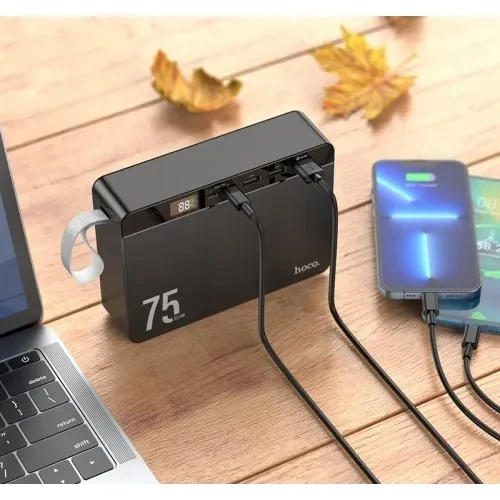 УМБ Hoco J94 Overlord 22.5W fully compatible PD20W/QC/LCD 75 000mAh Black - Фото 6 УМБ Hoco J94 Overlord 22.5W fully compatible PD20W/QC/LCD 75 000mAh Black - изображение 6