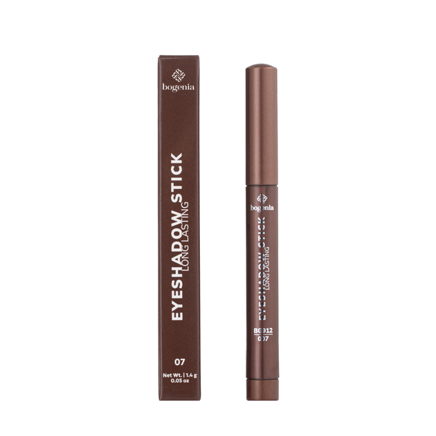 Тіні-олівець для повік перламутрові Bogenia Long Lasting Eyeshadow Stick BG912, 007 Темно-коричневі - изображение 2