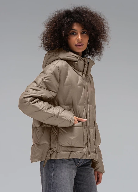 Жіноча ультралегка куртка весняна демісезонна осіння Viva-Wear 8898 L бежевий 8898-6 - Фото 2 Жіноча ультралегка куртка весняна демісезонна осіння Viva-Wear 8898 L бежевий 8898-6 - изображение 2