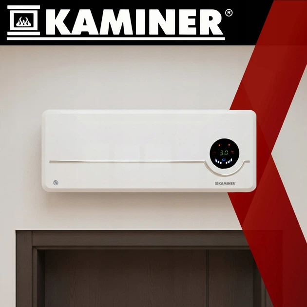 Тепловая воздушная завеса Kaminer AIRO 2000 Вт LED дисплей WiFi + Пульт ДУ Белый (26389) - изображение 3