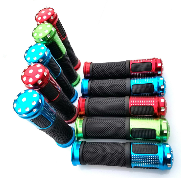 Спортивные алюминиевые грепсы (ручки руля) CNC — Green Neon. Зеленые - изображение 3