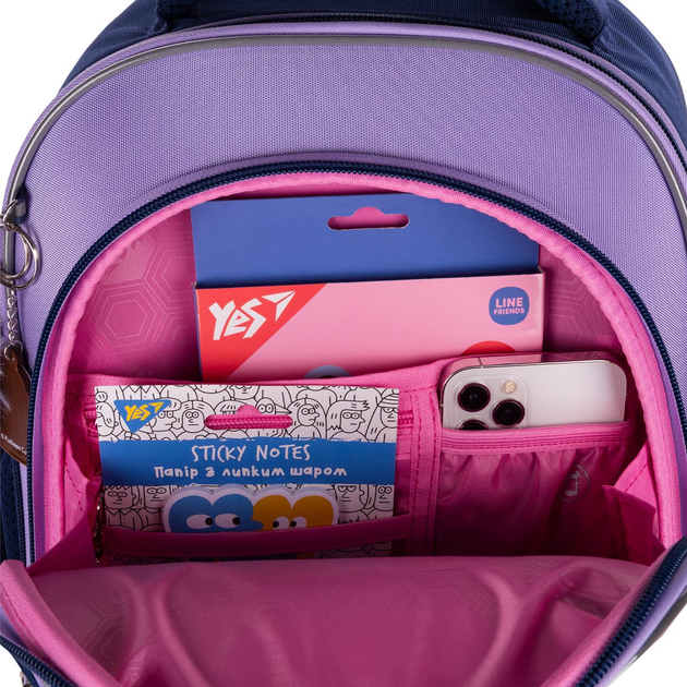 Рюкзак шкільний ортопедичний Yes S-109 Pusheen Playful 559880 (бузковий) - зображення 8