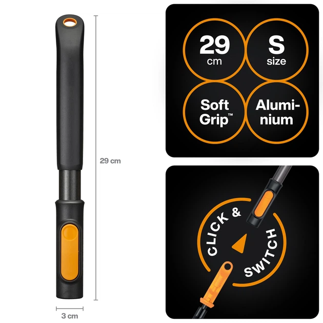 Ручка для ручного інструменту Fiskars OneClick S, 29 см (1080548) - зображення 4