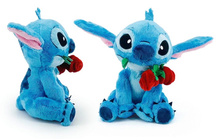 М’яка іграшка Simba Disney Stitch з трояндою 25 см 1 шт (5400868030648) - зображення 1