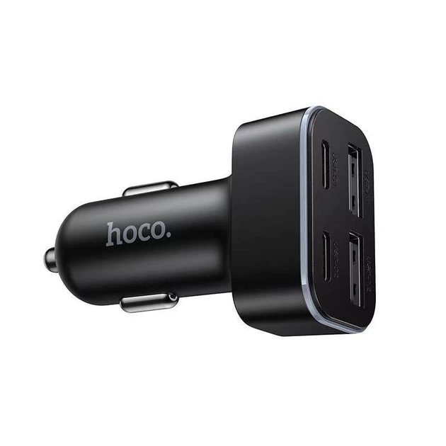Автомобільний зарядний пристрій HOCO Z63 Barry four-port car charger Black (6942007666206) - изображение 6
